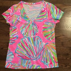 Lilly Pulitzer short sleeve shirt, bright colors